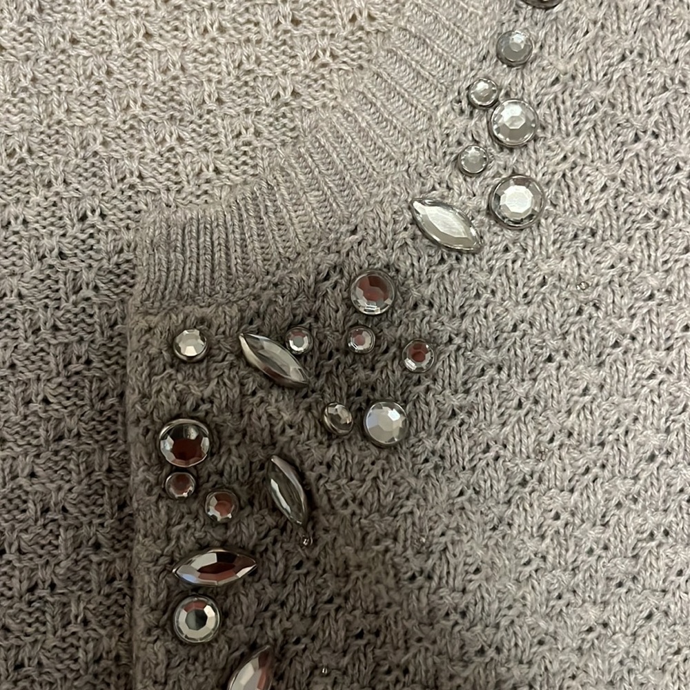 American Eagle Outfitters Gray Cardigan with Embellishments - Picture 4 of 6